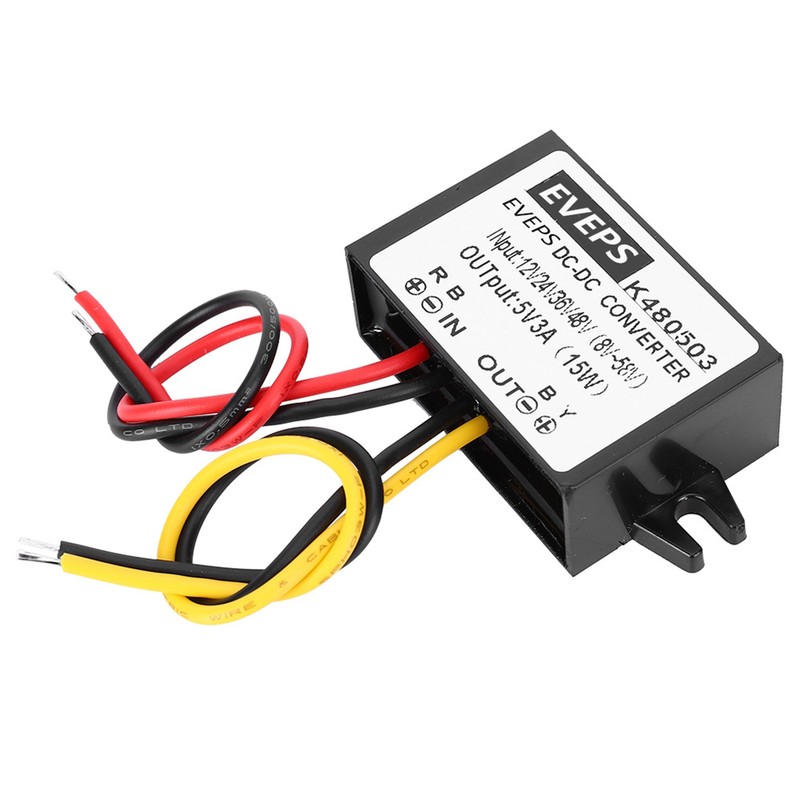 DC-DC 12V/24V/36V/48V to 5V 3A Buck Converter Step Down Power