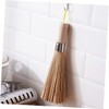 CHILDWEET 2Pcs Bamboo Scrubber Brush Durable Kitchen Cleaning Brush for