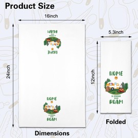 ZBBFSCSB Camping is The Answer Fun Kitchen Towels 2 Pack, Kitchen Decor Supplies, Cute RV Gifts for Camping Lovers, Christmas Birthday Housewarming Gifts for Mom Dad Friends Hostess