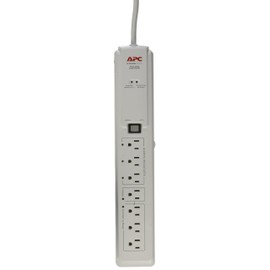 APC 7-Outlet Surge Protector 1020 Joules, SurgeArrest (P7GB),White