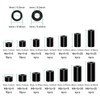 80pcs ABS Round Spacer Washer Assortment Kit Insulation Spacer, for