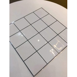 MORCART Peel and Stick Tiles, Versatile, White Large Grid Pattern, Waterproof, Heat-Resistant, For Kitchens, Bathrooms, and Toilets, DIY Projects, Decorating Furniture or Items, 3D Tile Sheets,