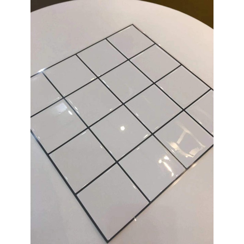 MORCART Peel and Stick Tiles, Versatile, White Large Grid Pattern,