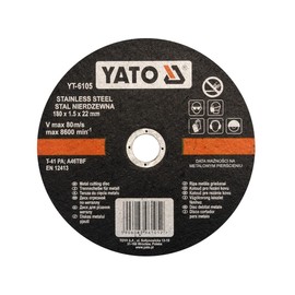 Stainless Steel Cutting Disc 180 x 1.5 x 22 mm