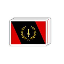 LUDIMSTI (3Pcs) Black American Heritage Flag 1967 Waterproof Vinyl Stickers 3 Inches