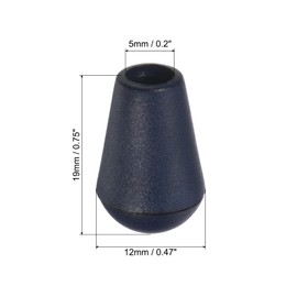 PATIKIL Bell End Stopper, 20 Pack Cord Rope Lock for Drawstring Bag, Navy Blue