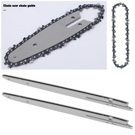 YINETTECH 2PCS 6 Inch Chainsaw Chain Guide Bar Manganese Steel Electric Chainsaw Guide Plate for Mini Handload Chainsaw Woodworking Trimming Garden Chainsaw Chain Saw
