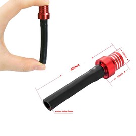 Daorfaa 6 Pack Universal Gas Cap Vent Tubes with Valve Ball, Fuel Tank Breather Hose for 50cc-150cc Motorcycles, Pit Bikes, ATVs, Kids Quads - Two-Way Venting, Dust Protection, 6 Colors