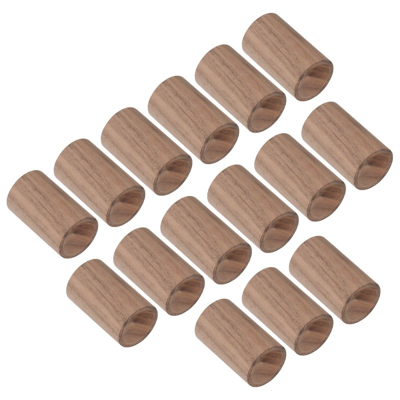 15pcs Essential Oil Car Diffuser Round Shape Simple Compact Walnut