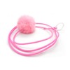 Kats'N Us® Bouncy Ball Rabbit fur String Cat Toy Pink