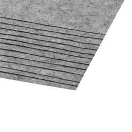 cyclingcolors 2x Farbige Filz Filzstoff Hobby-Basteln Nähen Scrapbooking Kunsthandwerk Dekoration Decoupage A4 20x30cm Dicke 1,5-2mm Polyester 300 g/m² - grau