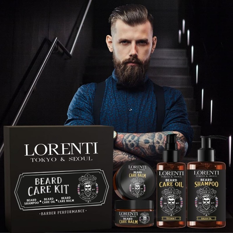 Lorenti Beard Mustache Balm for Hair Loss & Dandruff Treatment,