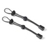 luzen 2Pcs Black Backpack Hiking Pole Ropes Adjustable Elastic Rope