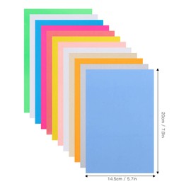 Shrink Film Sheets, Pack of 12, Colourful Shrink Films, Papers, DIY Keychains, Handmade Accessories, 14.5 x 20 cm