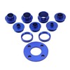 KATSU 10Pcs Aluminum Alloy Router Guide Bush Bushing Set, Metric