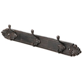 Annastore Solid Cast Iron Hook Rack 3 Hooks L 45 cm Coat Rack Clothes Rail
