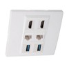 6 Port Multimedia Wall Plate 5Gbps 4K 60HZ HD Multimedia