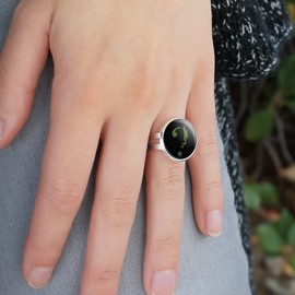 GRAPHICS & MORE The Riddler's Question Mark Silver Plated Adjustable Novelty Ring