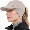 GADIEMKENSD Women's Winter Reflective Fleece Ponytail Hat with Drop Down
