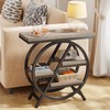 LITTLE TREE End Table, Narrow Side Table with 4-Tier Large