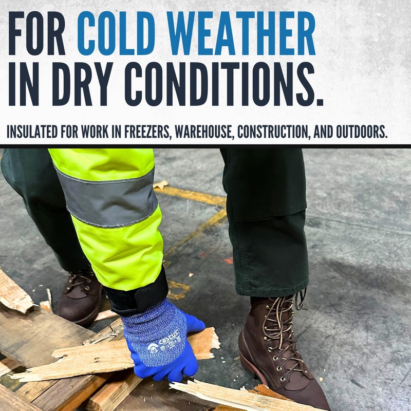 Cestus C-13, Winter Work Gloves, Level A3 Cut Resistant Gloves,