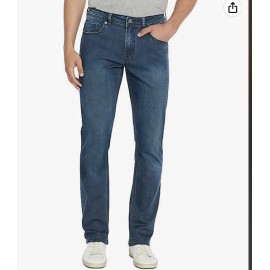 BUFFALO DAVID BITTON Axel Slim Straight-Leg-Stretch Jeans Medium-Blue Wash 40x32