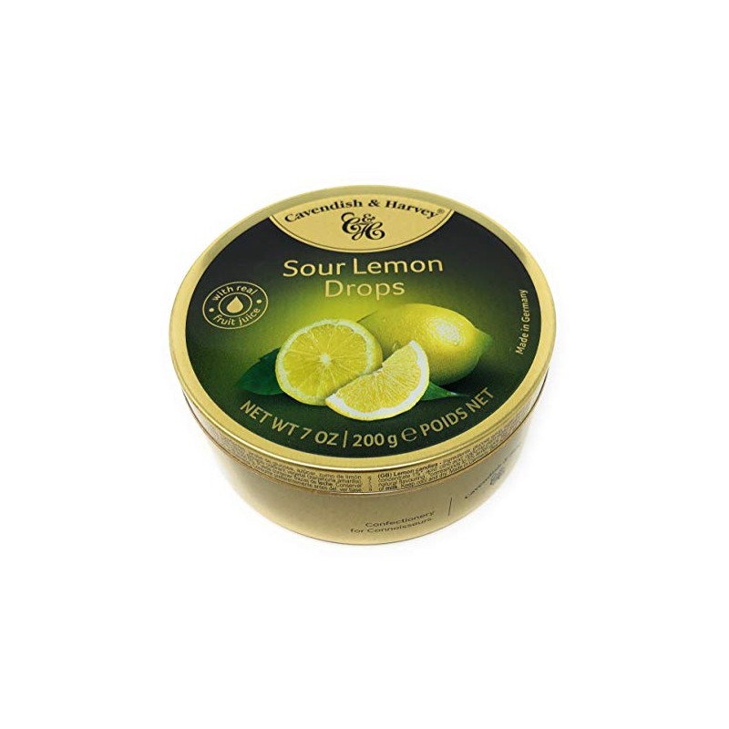 Cavendish & Harvey | Sour Lemon Hard Candy Drops |