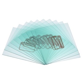 PATIKIL 4.3 x 3.5 Inch Welding Protection Lens, 16 Pack Right Angle Protective Replacement for Solar, Clear