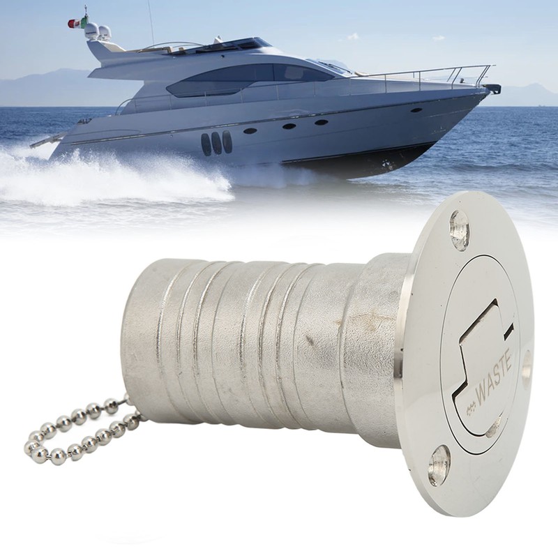 Marine Boat Deck Filler with Keyless Cap Stainless Steel Mirror