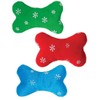 Dog Toys Snowflake Pattern Blizzard Bones Seasonal Plush Holiday Bright
