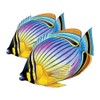 Redfin Butterflyfish (Double) Porcelain Swimming Pool Mosaic (9" x 8")
