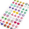 AUGSUN 240 Piece Sticker Earrings 3D Gems Girls Earrings Self-Adhesive