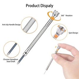 13 PCS Professional Screwdriver Set Micro-Precision Screwdriver Kit 0.6-2.0mm 13 Extra Replace Blades for Watch Repair
