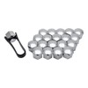 Riloer 19mm Lug Nut Covers 20PCS, ABS Chrome Plastic Nut