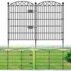 No Dig Decorative Garden Fence 6 Panel with Gate -