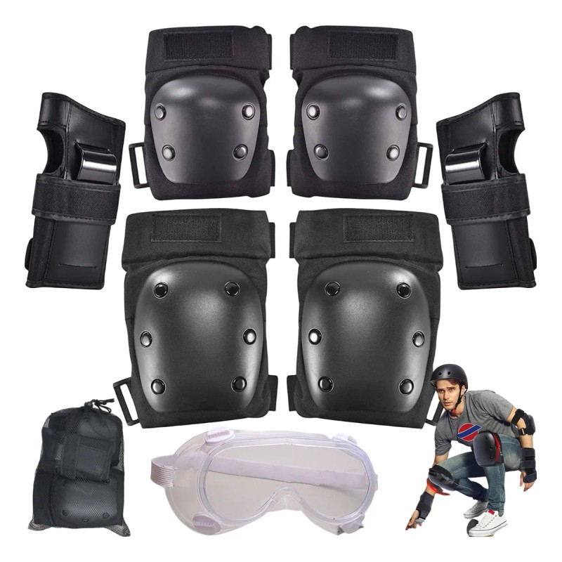 Coderas Rodilleras Protección Patinaje Muñeca Ajustable,7pcs