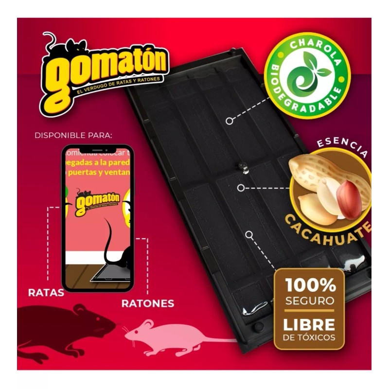 Gomaton Trampa De Pegamento Para Ratones Rodores Y Ratas Gomaton