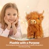 Highland Cow Stuffed Animal Toy Brown Highland Cow Gift for