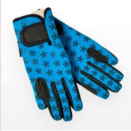 Youth Equestrian Gloves with STAR Design for Girls & Boys Children Gloves All Weather Outdoor Sports Gloves Horse Riding (10-12 Years, Blue)
