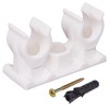 SKIR'CO Pack of 20 Double Pipe Clamps, Plastic Clamps for