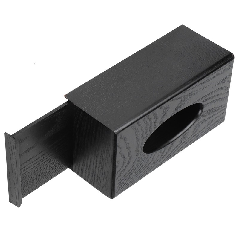 Black Wooden Tissue Box Napkin Case Elegant Style Tissue Holder
