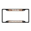 FANMATS 31284 Texas Longhorns Metal License Plate Frame Black Finish