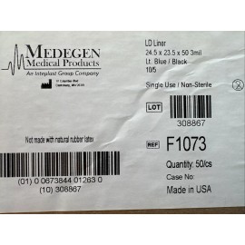 Medegen F1073 LD Liner, 24.5x23.5x50 3mil, Specimen Pathology Bags, 50/Box.