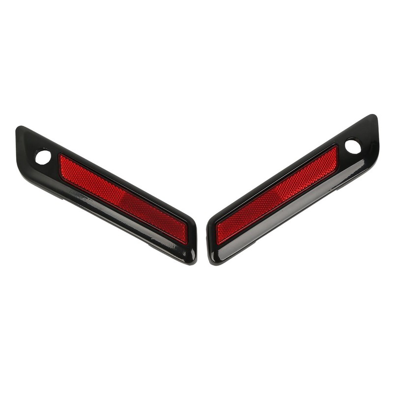 XFMT Black Saddlebag Hinge Latch Covers For Harley Touring Road