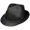 Lipodo Black City Trilby Straw Hat (Paper Straw) Women/Men -