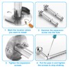 Wonderjune Closet Rail Hanging Closet Rod Ceiling Clothes Rack Any