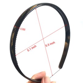 Yazon 15mm Plastic Headbands for Girls Women Colorful Headband with Teeth 14pcs