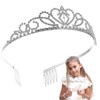 SHINEOFI Rhinestone Tiara Crown, Silver Crystal Tiara Headband, Princess Elegant