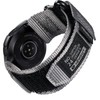 HEMSUT Wide Nylon Hook & Loop Watch Band with Metal