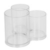 Clear Round Plastic Makeup Container Transparent Cylinder Makeup Brush Holder